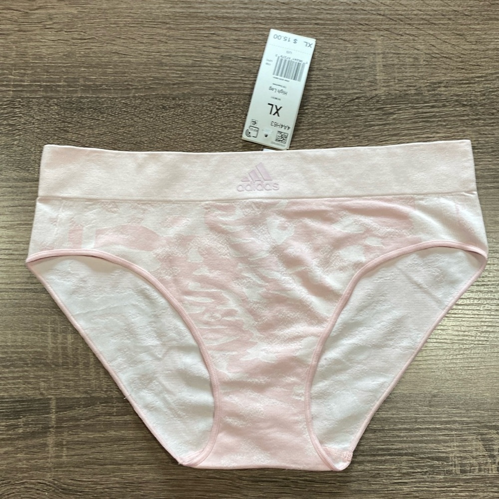 NWT - Adidas 720 Seamless Hi Leg Panties - Pink Animal Print - L & XL Available